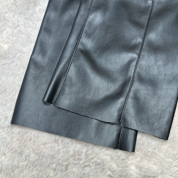 H&M | Black Flared Faux Leather Pants - Picture 6 of 12